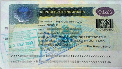 indonesia tourist visa australia